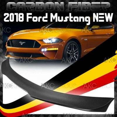 Matte Real Carbon Fiber Rear Spoiler Wing B Racing Style For 2018 Ford Mustang - Image 1 of 2