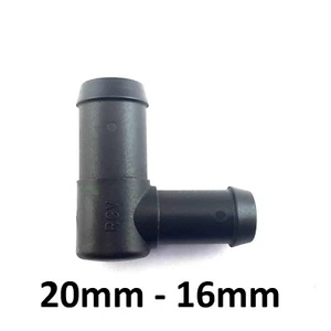 Conector de tubería de manguera de tubo de púas de 20 mm a 16 mm de pieza montaje unificador aire agua - Imagen 1 de 3