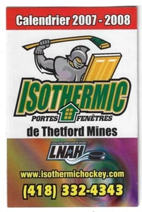 RARO 2007-08 Thetford Mines isotérmico LNAH horario de hockey francés surf. Diseño - Imagen 1 de 1