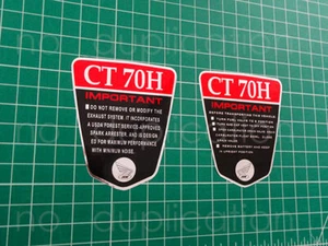 71' CT70 K1 1971 insignias cromadas rojas CT-70 calcomanías, pegatinas, pegatinas - Imagen 1 de 2