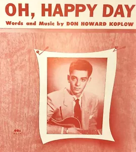 1952 Oh, Happy Day Vintage Sheet Music Words & Music by Don Howard Koplow - Picture 1 of 8