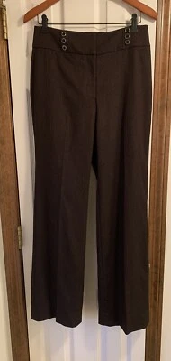 Pantalones White House Black Market para mujer, marrón con rayas, talla 6 Foto 1 de 4