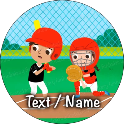 Baseball Sport Cake Topper Party Decoration Edible Birthday Custom Personalised - Image 1 of 4