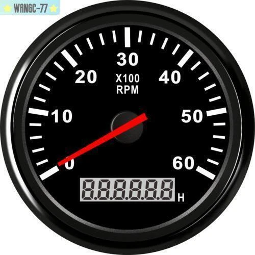 Tacómetro marino para coche medidor de barco reloj digital impermeable 6000 RPM 316L 85 mm Foto 1 de 4