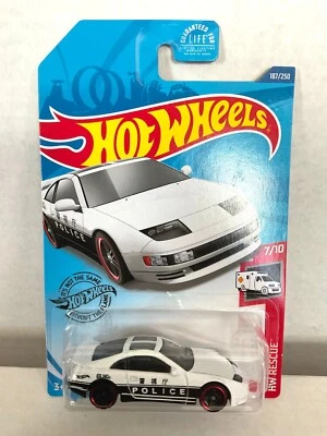 Hot Wheels NISSAN 300ZX TWIN TURBO - 2020 Rescue #187 - Japanese POLICE CAR - Image 1 of 3