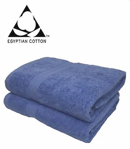 Jumbo Badelaken Strandtuch x2 China Blau 100% Ägyptische Baumwolle Große Größen - Bild 1 von 1