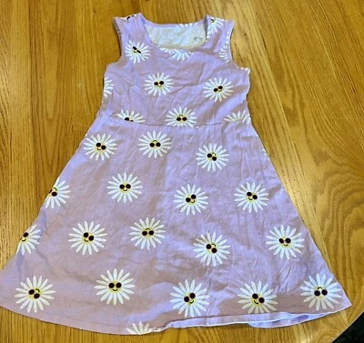 Vestido feminino Wonder Nation G (10-12) flores roxas rostos felizes - Imagem 1 de 3