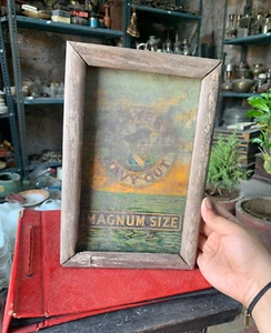 Vintage Original Players Navy Cut Magnum Cigarettes Adv. Litho Tin Sign Framed - Picture 1 of 8