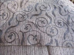 32 x 36 & 16 X 34 OFF WHT GREY BEIGE RAW SILK W/ MATCHING EMBROIDERED 27 x 20pc - Picture 1 of 1