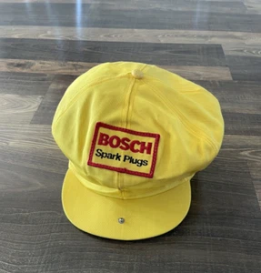 Bosch Spark Plugs YELLOW RACING NEWSBOY HAT size Medium - Picture 1 of 11