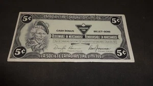 1987-89 Canadian Tire Money 5 Cents Circulated Note - Picture 1 of 2