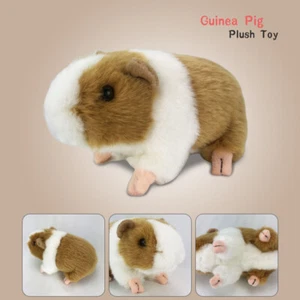 18 cm Lindo Emulador Conejillos de Peluche Marrón Blanco Peluche Corto Suave - Imagen 1 de 7