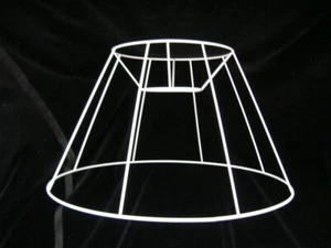 STRAIGHT EMPIRE WIRE LAMPSHADE FRAME 20" BASE X 10" TOP X 12" SLOPE HEIGHT - Picture 1 of 1