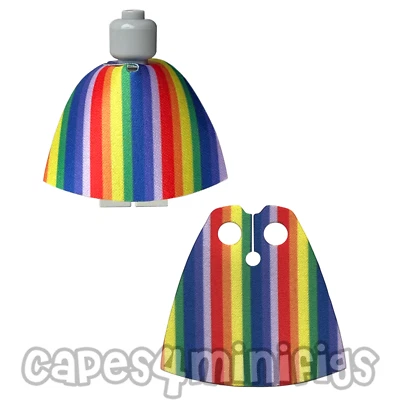 CAPES4MINIFIGS Zwei MASSGESCHNEIDERTE Pride Monate Standardumhang für Ihre Lego Minifiguren NUR UMHANG