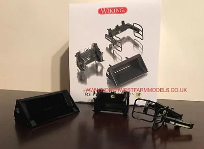 WIKING FRONT LOADER ATTACHMENT SET (3 ATTACHMENTS) **BLACK** - Image 1 of 2