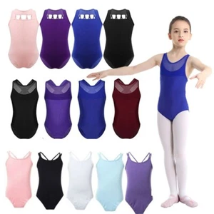 Girl Ballet Dance Gymnastics Leotard Jumpsuit Mesh Bodysuit Dancewear Costume - Picture 1 of 84