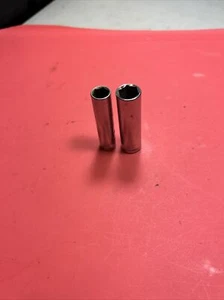 Craftsman - Lot Of 2 Deep Metric Sockets,1/4" Drive,6pt,(-V- Series) 9mm &  11mm - Picture 1 of 3