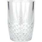 Crystal Style Deco Clear Plastic Tumbler 400Ml Drinking Glass Party Wedding
