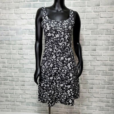 Vestido sin mangas floral blanco negro Lole para mujer S UPF50+ que absorbe la humedad secado rápido Foto 1 de 4