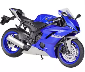 Welly 1:12 2020 YAMAHA YZF R6 Blue Diecast Motorcycle Bike Model Toy New In Box - Picture 1 of 5