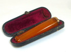 Zigarettenspitze im Etui um 1900 Bernstein Amber