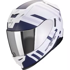 Scorpion Motorcycle Helmet XS - EXO-520 Evo Air Banshee Weiß-blau-violett Matte - Picture 1 of 3
