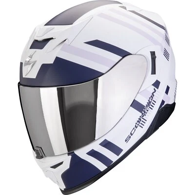 Scorpion Motorrad Helm XS - EXO-520 EVO Air Banshee weiß-blau-violett matt - Bild 1 von 3