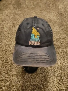 Boulder Colorado Sombrero Adulto Hombre Azul Correa Trasera Gorra Ajustable - Imagen 1 de 6