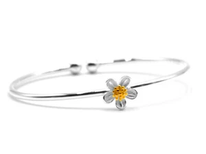 Bracciale fiore in argento 925 simbolo gioiello - NUOVO - Foto 1 di 1