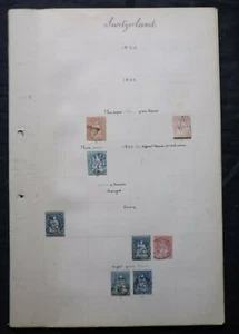 Prima Svizzera 1854 - 1909 come nuovo e usato su 5 pagine album condizioni miste fine - Foto 1 di 5