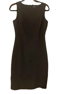 Платье-футляр Theory размер 8 Betty Sevona черное шерстяное с подкладкой карьерное рабочее деловое - Изображение 1 из 4