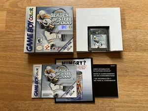 NHL Blades of Steel 2000 Gameboy Color CIB Cart Box Manual Inserts - Bild 1 von 12