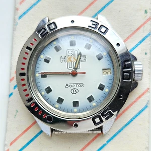 Vintage Vostok 2414A Amphibia Soviet wrists watch man Russian komandirskie - Bild 1 von 12