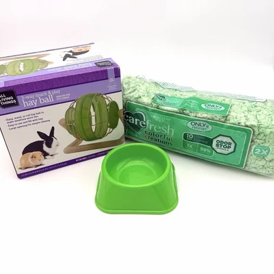 All Living Things 3-сторонний сенный шарик для кроликов миска для еды свежее натуральное постельное белье - Изображение 1 из 4