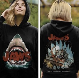 Jaws 50 Years 1975-2925 Two Sides Hoodie Size S-5XL - Bild 1 von 3