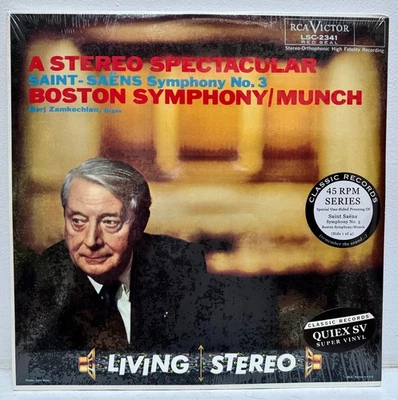 SAINT-SAENS BSO MUNCH  Symphony No. 3  4XLP 45RPM RCA VICTOR CLASSIC RECORDS NEW - Image 1 of 2