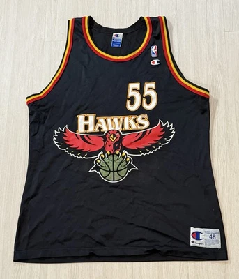 Vintage 90s Dikembe Mutombo ‘Big Hawk’ Champion Jersey 48 NBA - Image 1 of 4