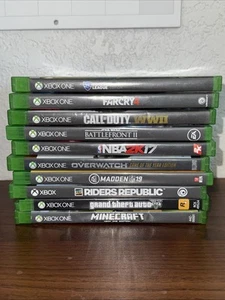 Bundle Of 10 XBOX One Games EX NBA Madden GTA5 COD Star Wars Minecraft - Picture 1 of 3
