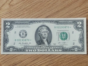 2013 $2 NEW YORK District UNC/GEM STAR NOTE B00193870* 1 OF 3 CONS SERIAL NUMBER - Picture 1 of 5