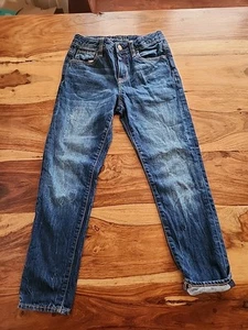 Girls Gap Girlfriend Fit Blue Med Dark Wash Jeans 10 Mid Rise - Picture 1 of 6