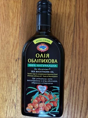Aceite de espino cerval de mar, primera prensa en frío, sin refinar, 11,83 oz. Foto 1 de 4