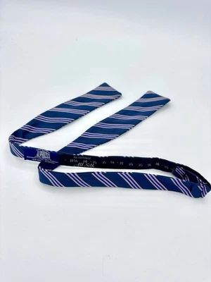 Pajarita J Press azul marino tostado/dorado a rayas ajustable 100 % seda Foto 1 de 4