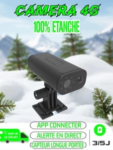 Mini caméra 4G étanche détection humaine vision nocturne 3/5J🔋 APP connecté - Afbeelding 1 van 10