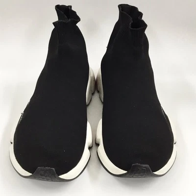 Auténticas Zapatillas Altas BALENCIAGA Excelente Estado Entrenador de Velocidad 43 Negras Italia FS Foto 1 de 4