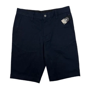 NWT Volcom Men Size 30 Monty Shorts Navy Blue Stretch Inseam 10” Chino - Picture 1 of 14