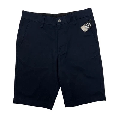 NWT Volcom Men Size 30 Monty Shorts Navy Blue Stretch Inseam 10” Chino - Image 1 of 4