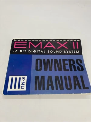 Manual de operación del sampler Emu Emax II guía del libro del propietario. Envío rápido Foto 1 de 4
