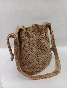 Borsa a secchiello The Sak borsa all'uncinetto beige con coulisse tracolla LOGO - Foto 1 di 15