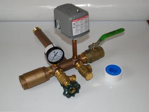 Harvard Boshart 1 X 11 BRASS Tank Tee Kit Installation Package with BALL VALVE a - Picture 1 of 1