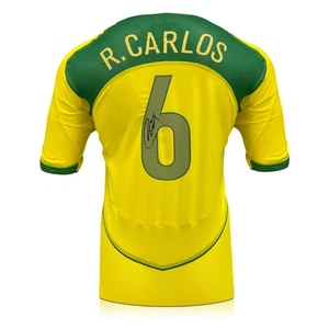 Roberto Carlos Signed Brazil 2004-06 Home Football Shirt - Picture 1 of 4